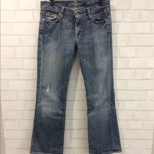 WOMANS 7 FOR ALL MAN KIND FLIP FLOP JEANS